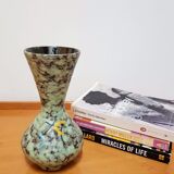 Vintage Fat Lava Scheurich Ceramic Vase, Hand-painted in the 1970s