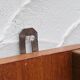 Vintage wooden wall coat rack mirror from the 1960s.
