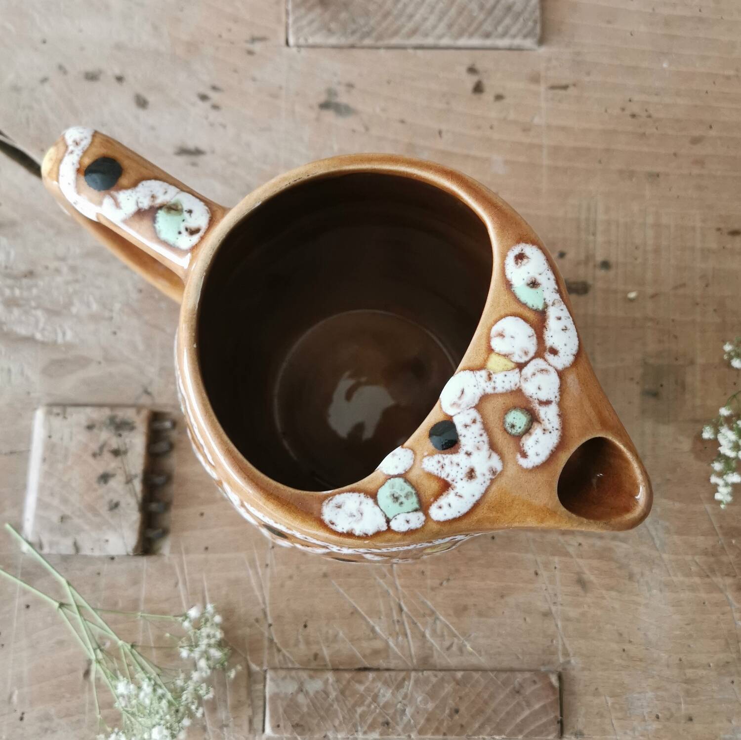 Barbotine Pitcher Vintage 70s, GP France