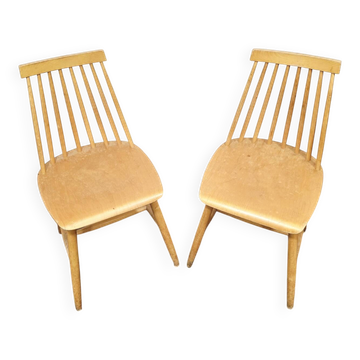 Scandinavian Dining Chairs 90s Nordic Spindle