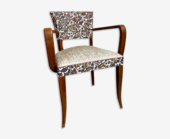 Restored bridge armchair - reupholstered - upcycled