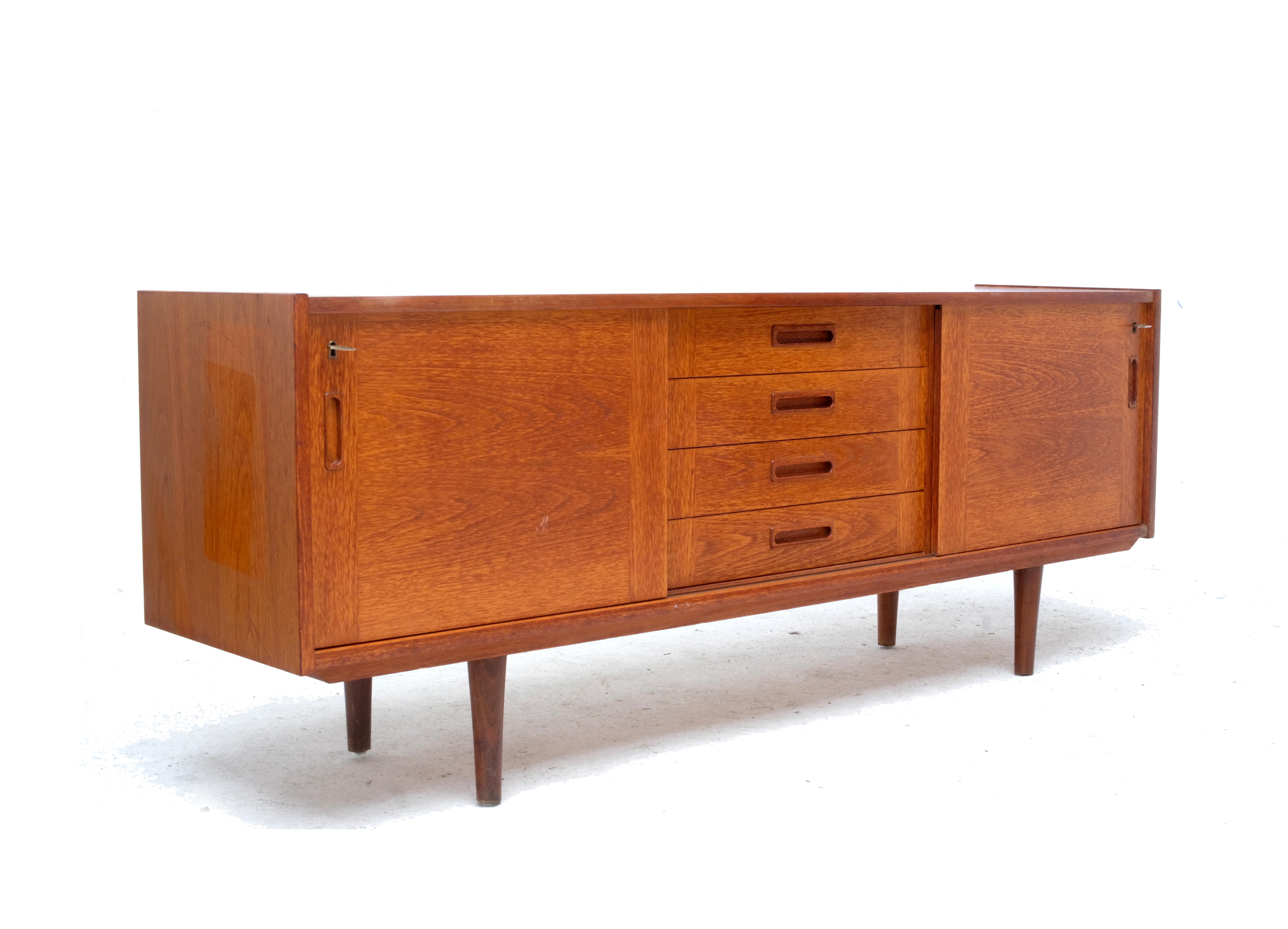 Enfilade danoise en teck de Clausen & Son, 1 960's