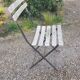 Folding bistro chair with slats