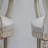 Anciens fauteuils suédois Gustaviens du 19ème siècle