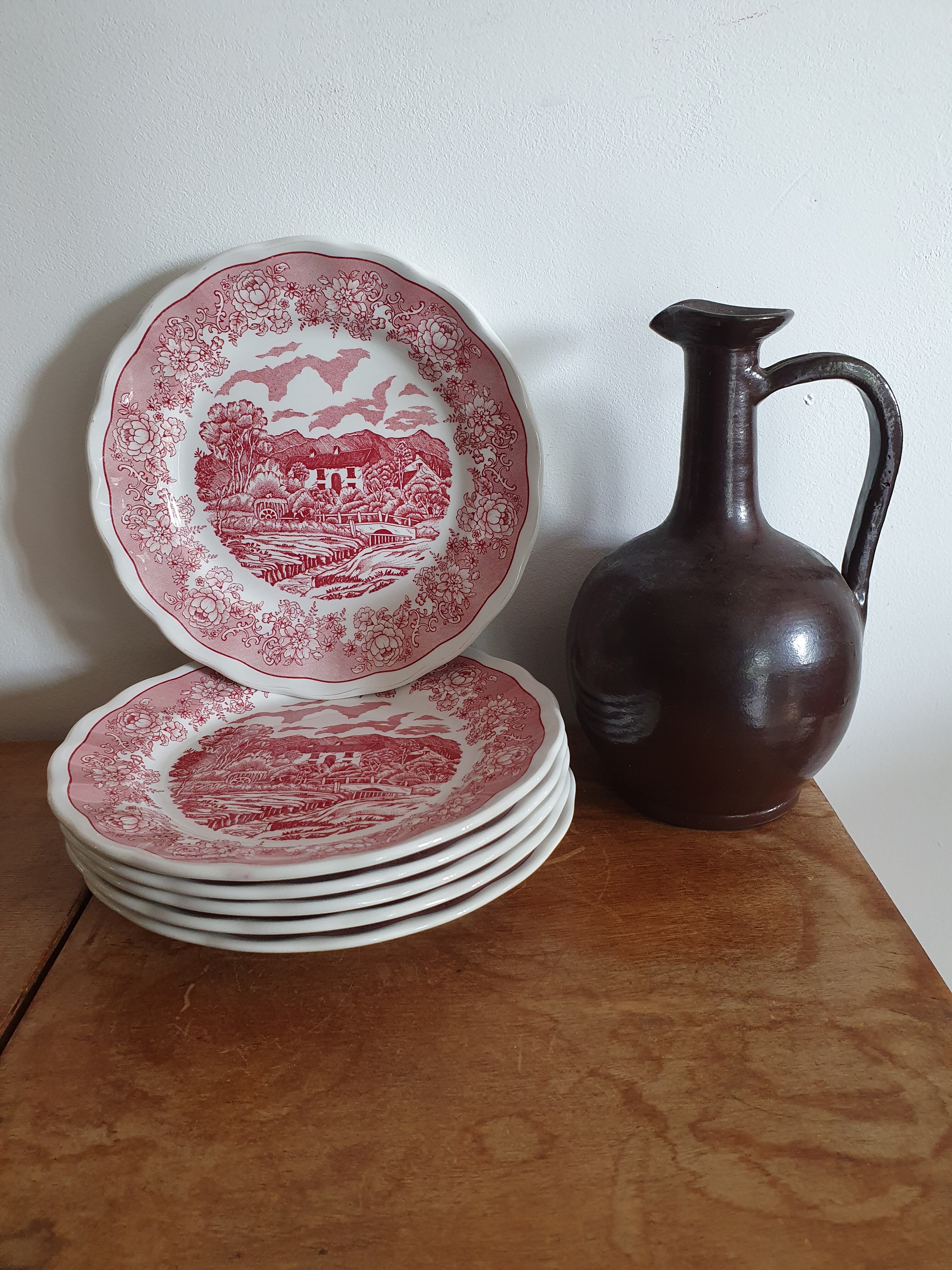 6 Italian plates