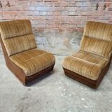Paire de chauffeuse vintage