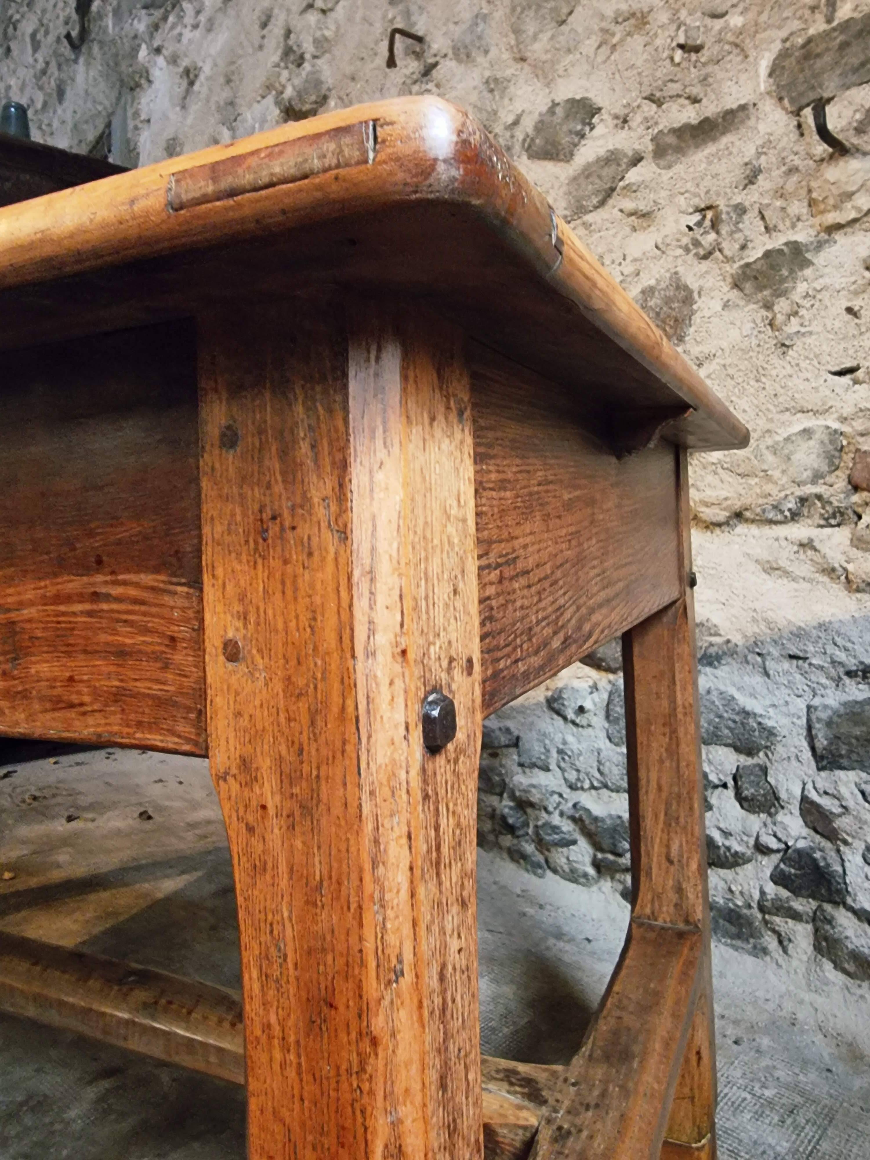 Antique French farmhouse dining table – Walnut work table, late 19th century