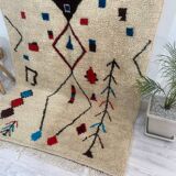 Handmade wool Berber rug 163 X 92 CM