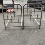 Pair of nickel-plated bronze beds circa 1920