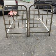 Pair of nickel-plated bronze beds circa 1920