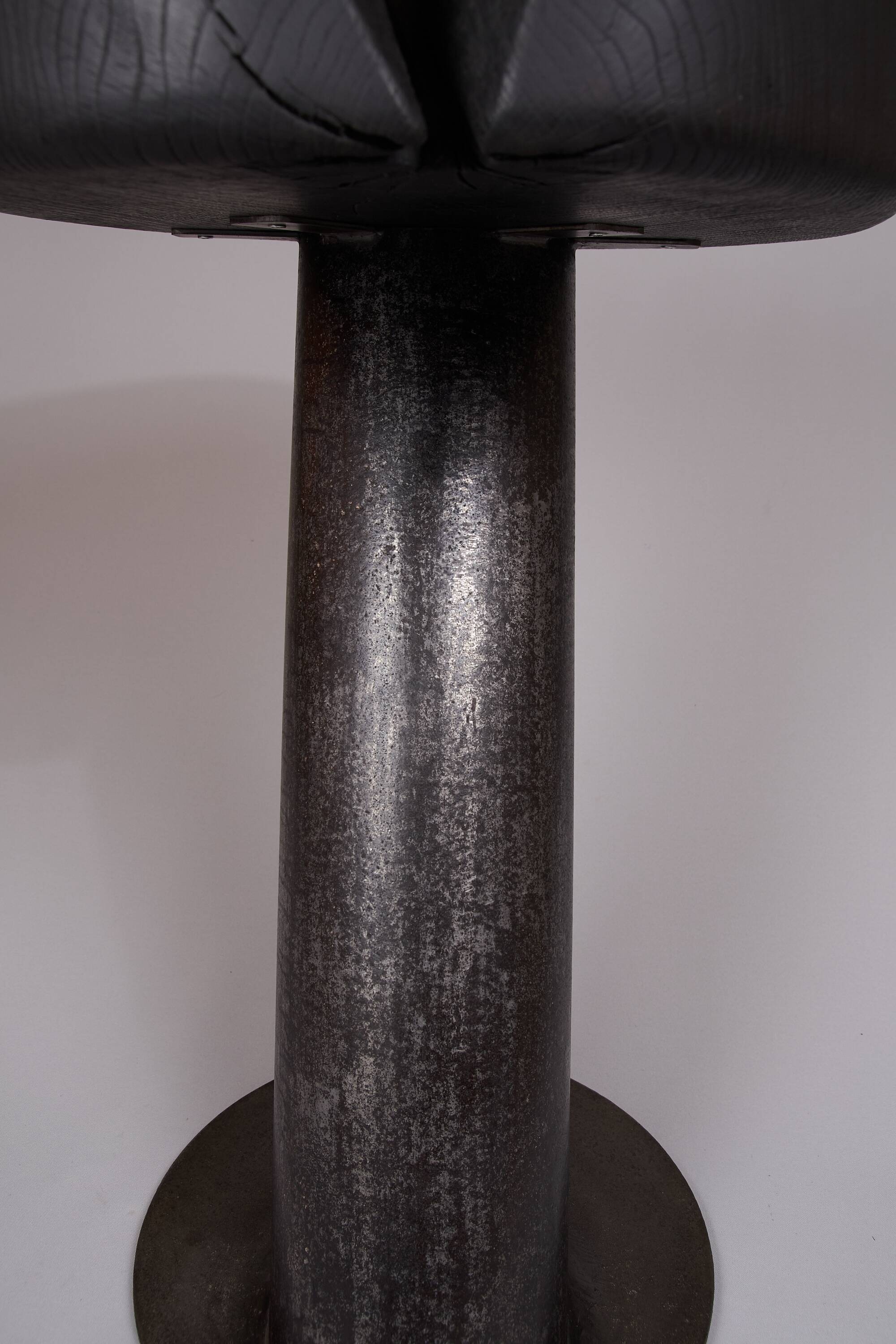 Solid wood sculptural side table, original contemporary design, logniture