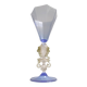 Light Blue Octagonal Murano Glass Goblet "Tipetto", Italy