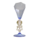 Light Blue Octagonal Murano Glass Goblet "Tipetto", Italy
