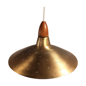 Brass and teak suspension