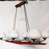 Scandinavian 6-light chandelier from the 60s