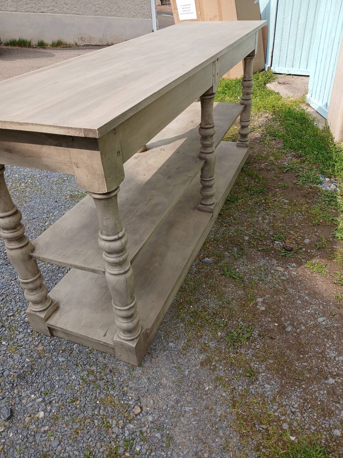 Antique style wooden draper's table