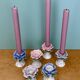 Set of 6 vintage ceramic candle holders