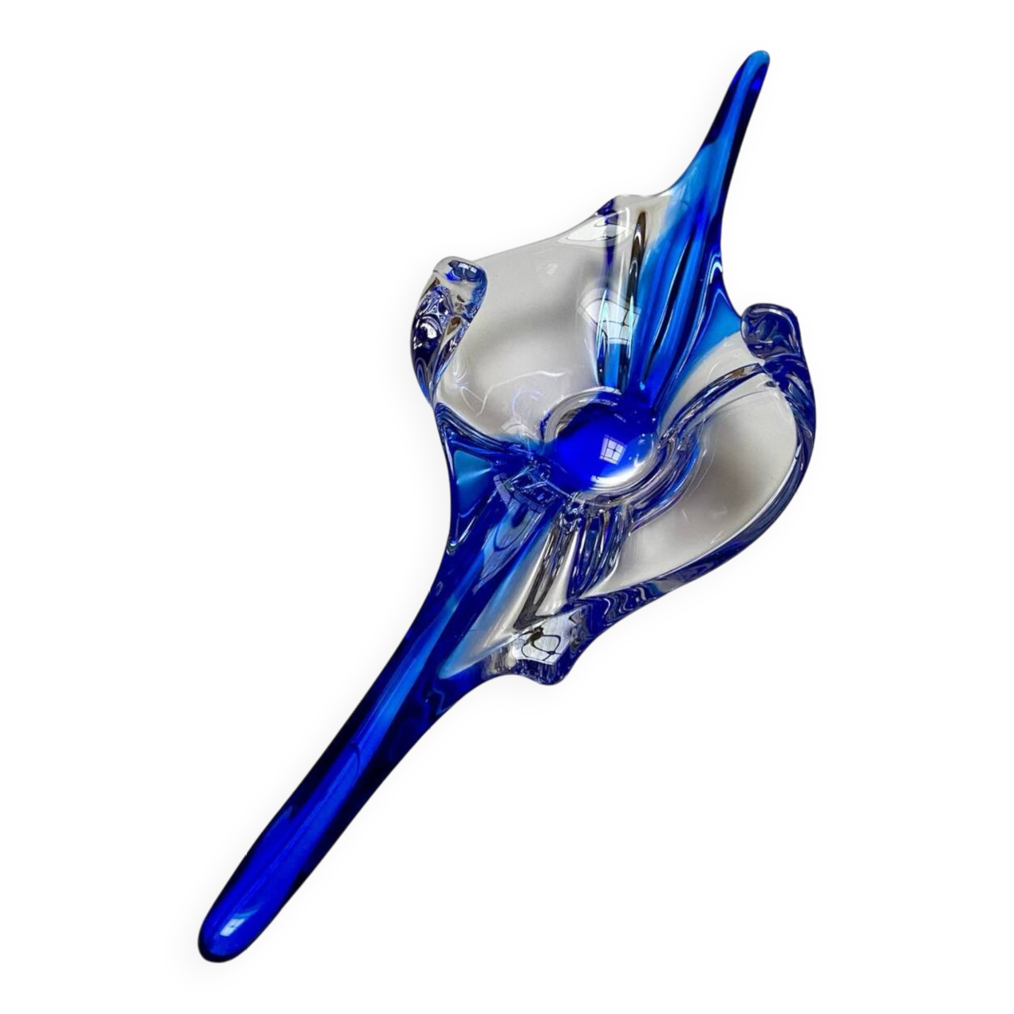 Murano Sommerso glass fruit bowl / centerpiece (1960s/70s)