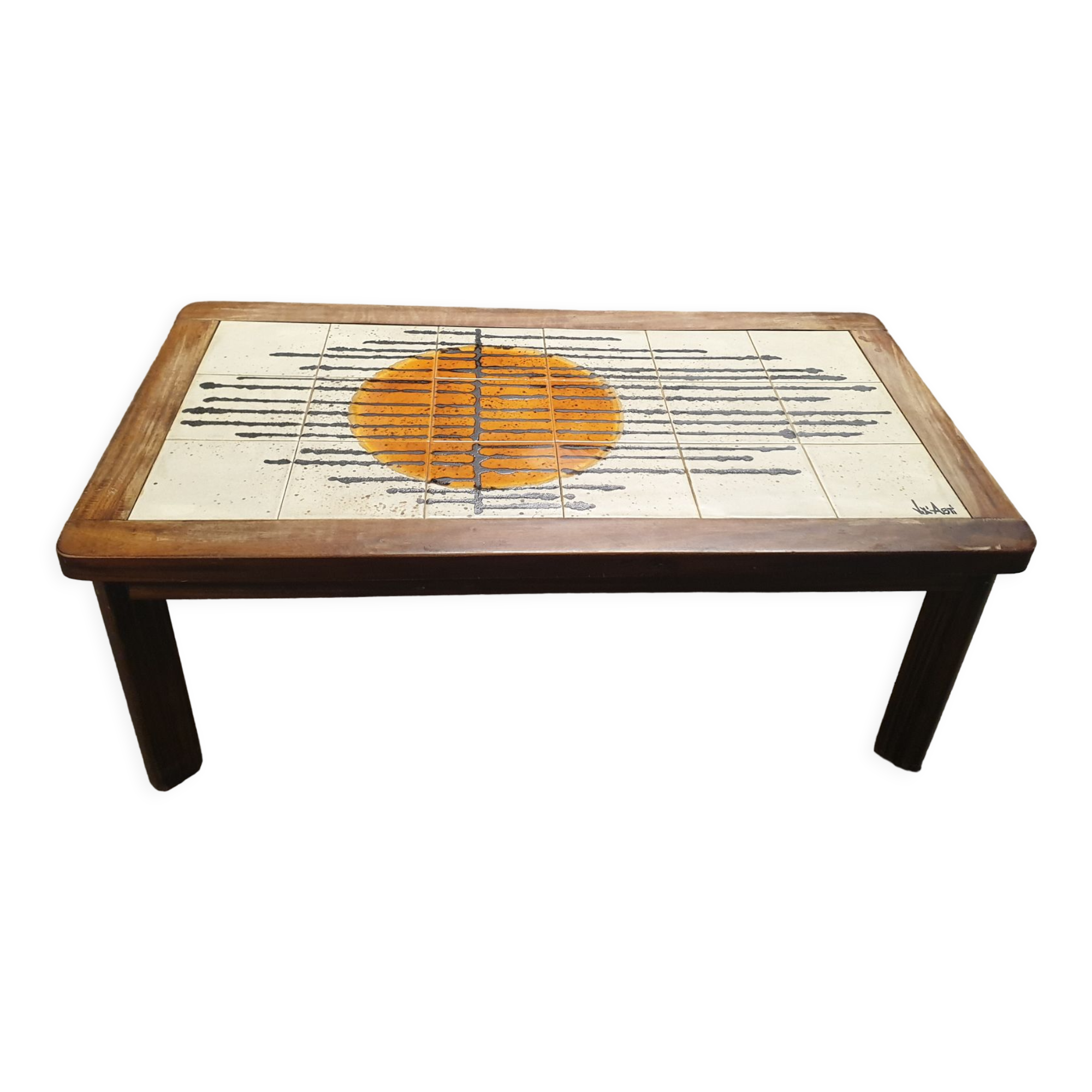 Jean d'Asti ceramic coffee table, 1960