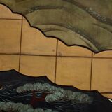 Japanese six-panel Byobu screen on paper, Edo period, 19th century