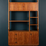 Retro Teak 1960s Two Sided Mid Century Room Divider Bookcase Shelving
