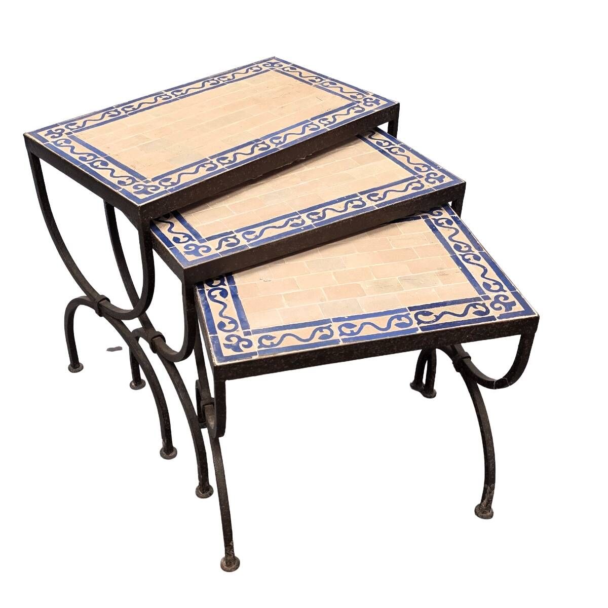 Moroccan Mimiset Of Cast Iron And Ceramic, 1960/70s