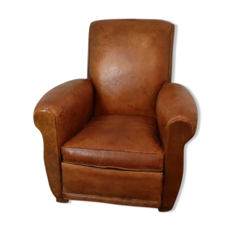 Leather club armchair