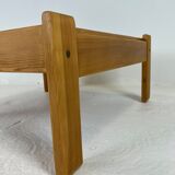 Modernist two-sided beech coffee table, 70s