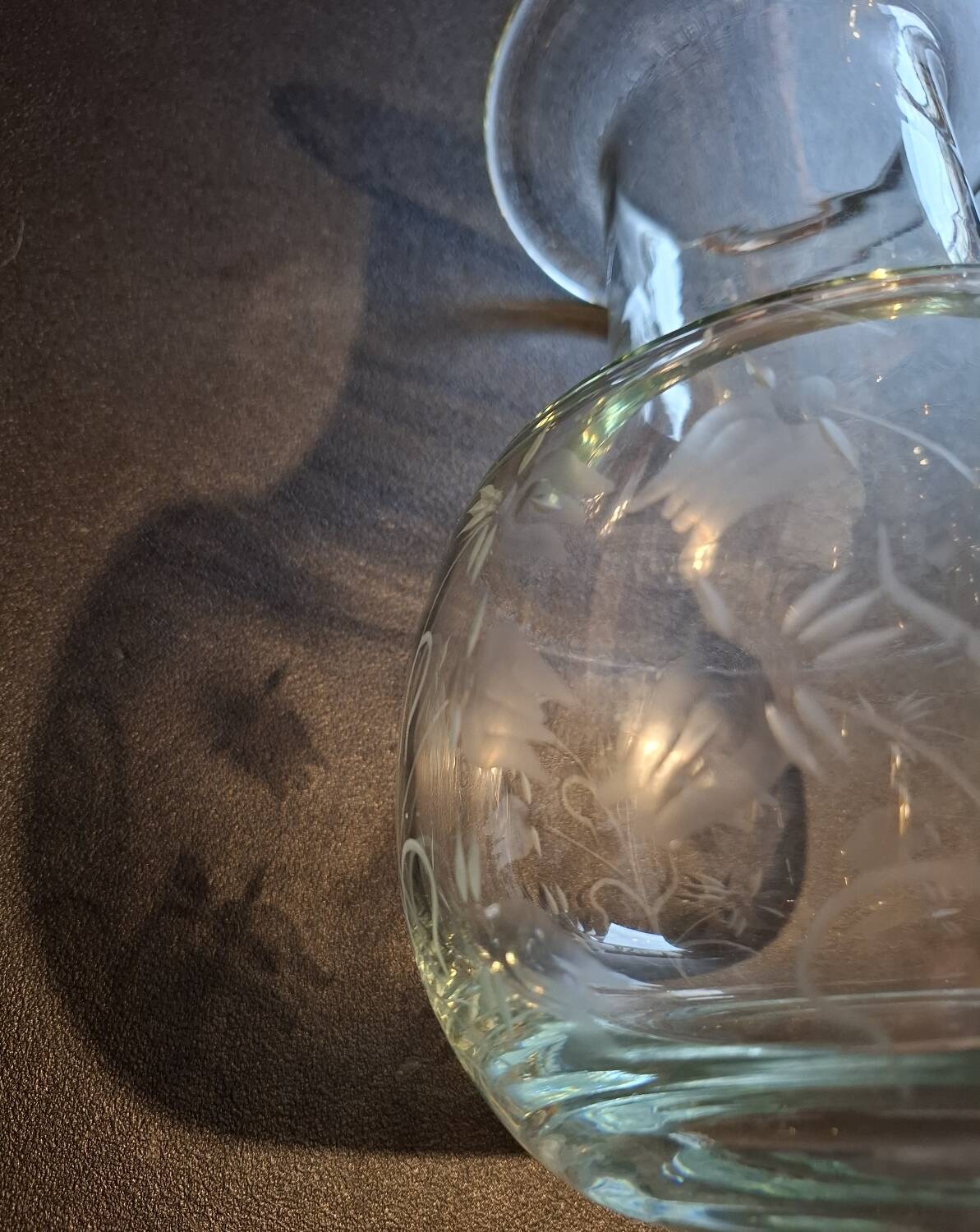 Vintage engraved vase