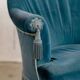 Fauteuil crapaud – Velours bleu