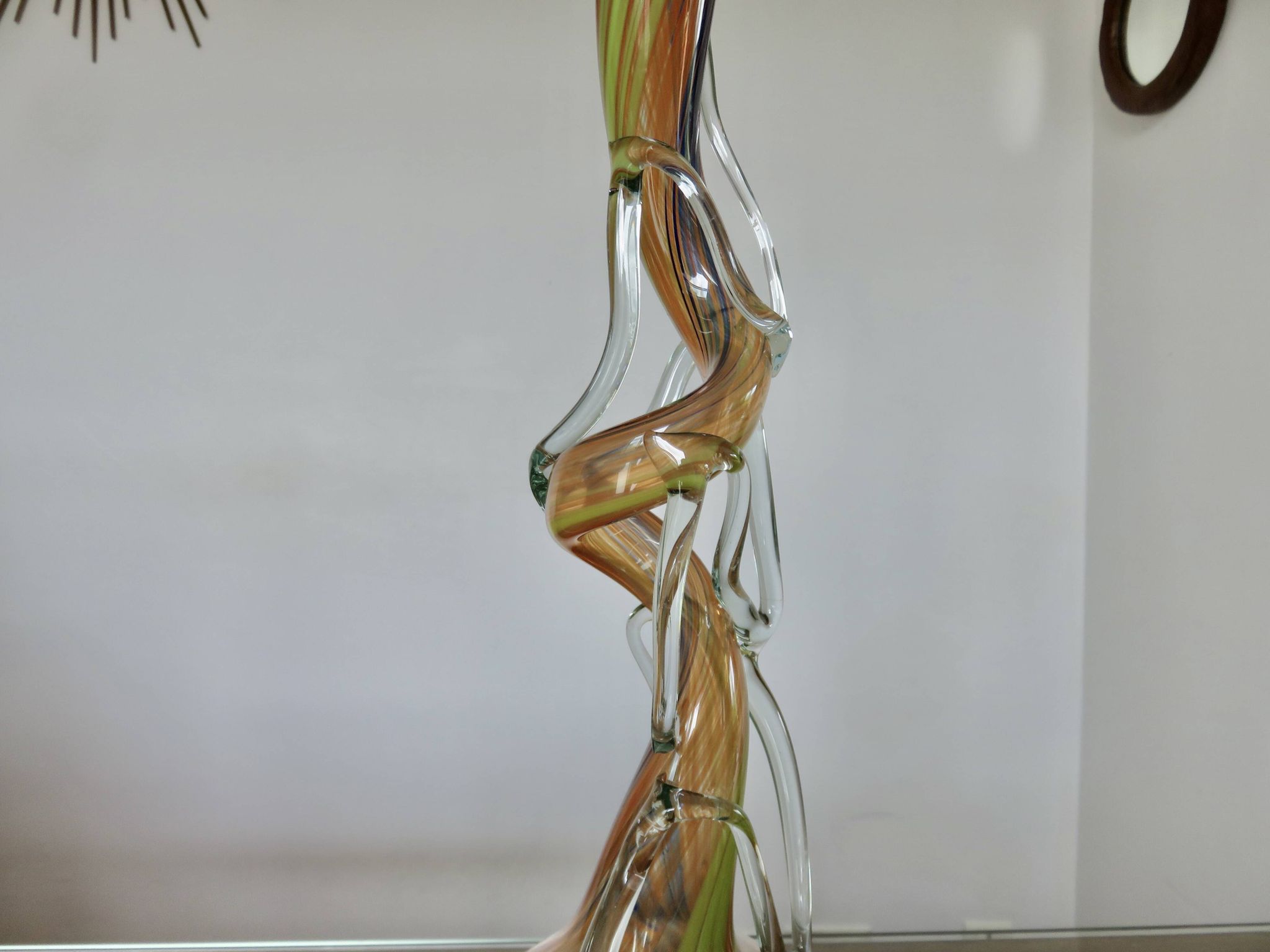 Large soliflore vase made of blown Murano glass, Venetian style, 1970s.