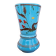 Blue opaline vase with floral decoration from the Napoléon III period.