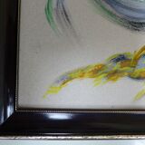 Tableau peinture gouache signé