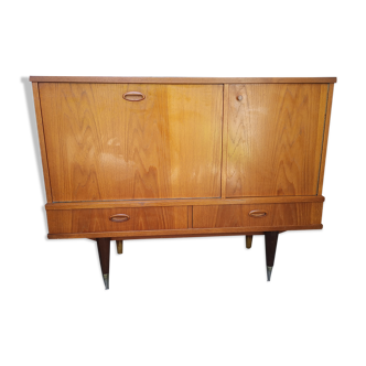 Buffet bas, vintage, style scandinave en teck