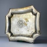 Antique silver plateau by Queen Victoria Sheffield, 1890s.