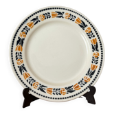 Old pottery pastry plate Badonviller Denise