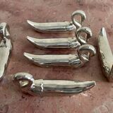Set of 6 silver-plated swan knife rests