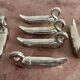 Set of 6 silver-plated swan knife rests