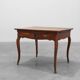 French Provincial Oak Table with Two Drawers, France, 19th Century
