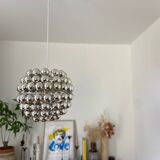 Space age chrome pendant light