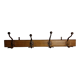 School wall coat rack, antique, 4 hooks, 100 cm