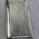 Silver-plated metal and glass hors d'oeuvre tray