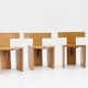 Vintage sculptural dining chairs , set of 5