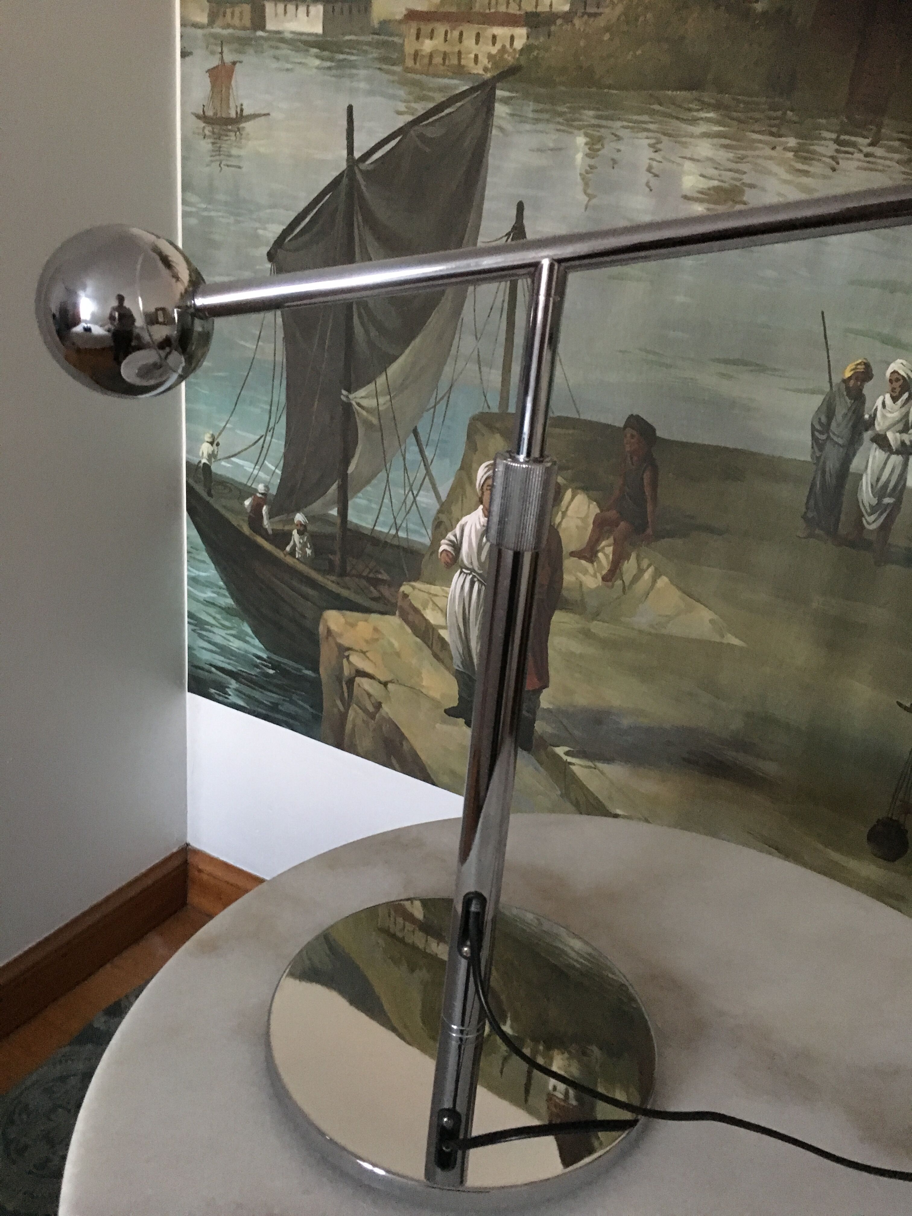 Desk pendulum 1970 vintage lamp