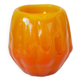 Art glass candleholder by Göte Augustsson Ruda Glasbruk