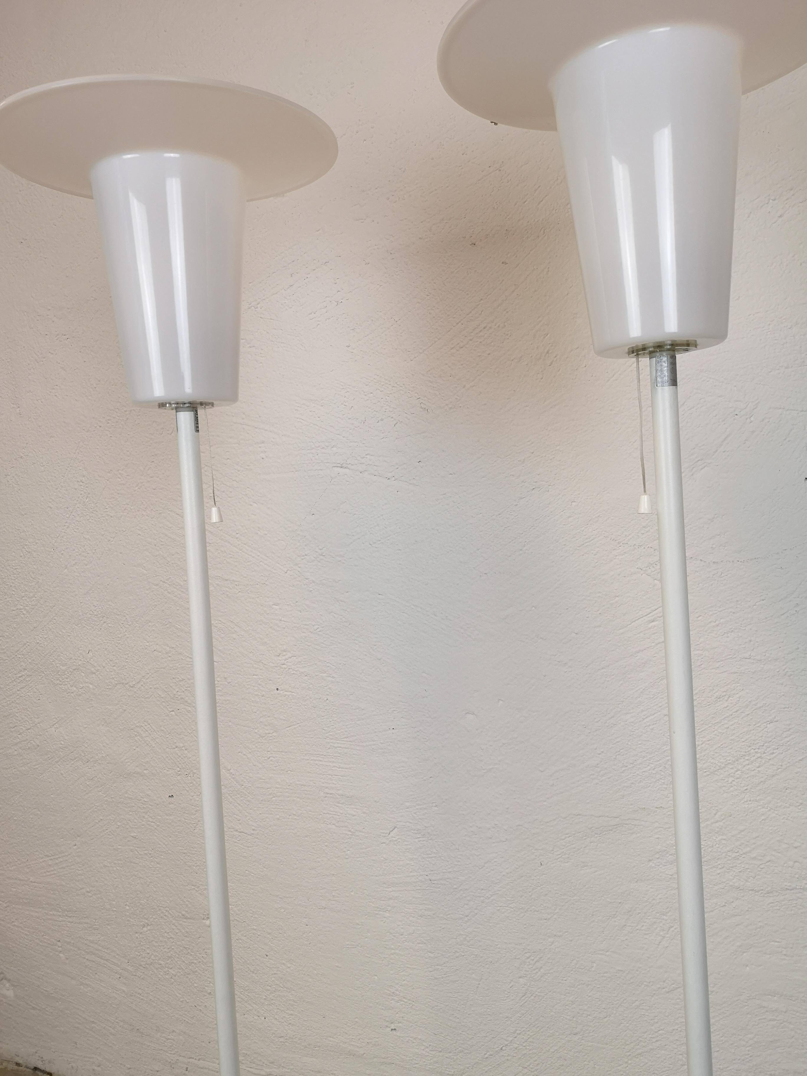 Pair of mid-century modern Luxus floor lamps, Sweden, 1970s.