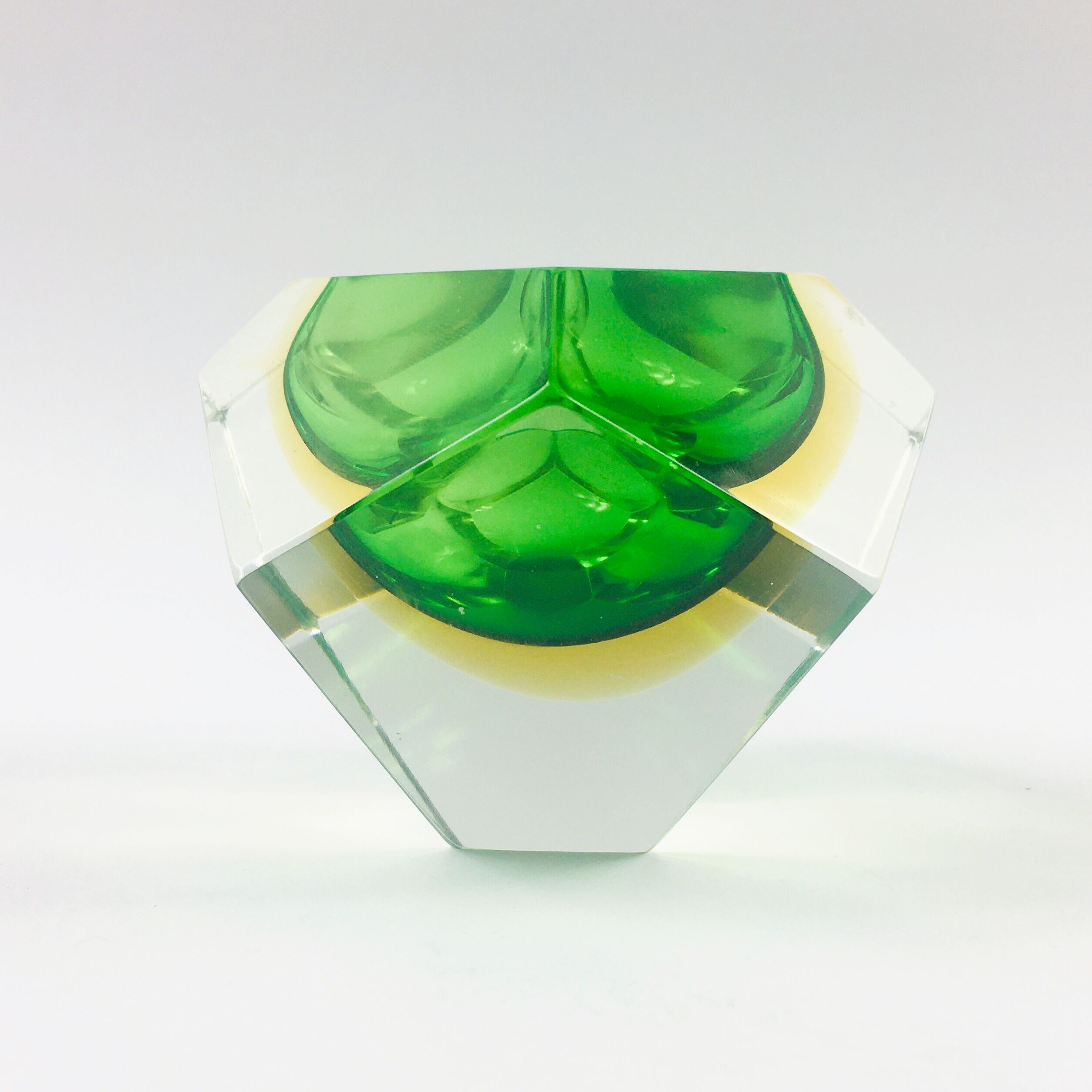 Cendrier Sommerso en verre de Murano ou Vide Poche par Flavio Poli pour Seguso, Italie, années 1960