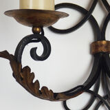Pair of Wrought Iron Art Deco wall lamps