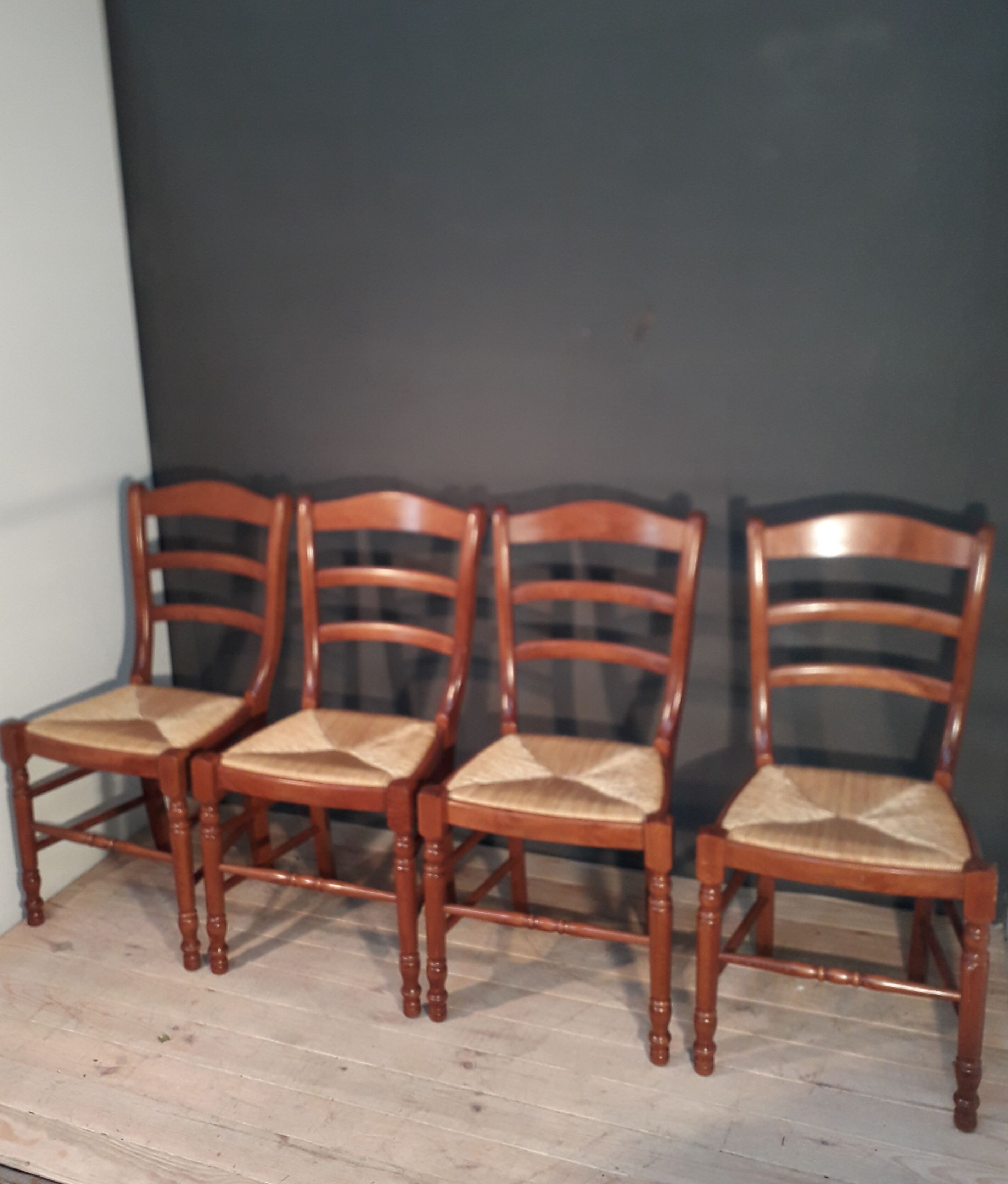 4 straw chairs