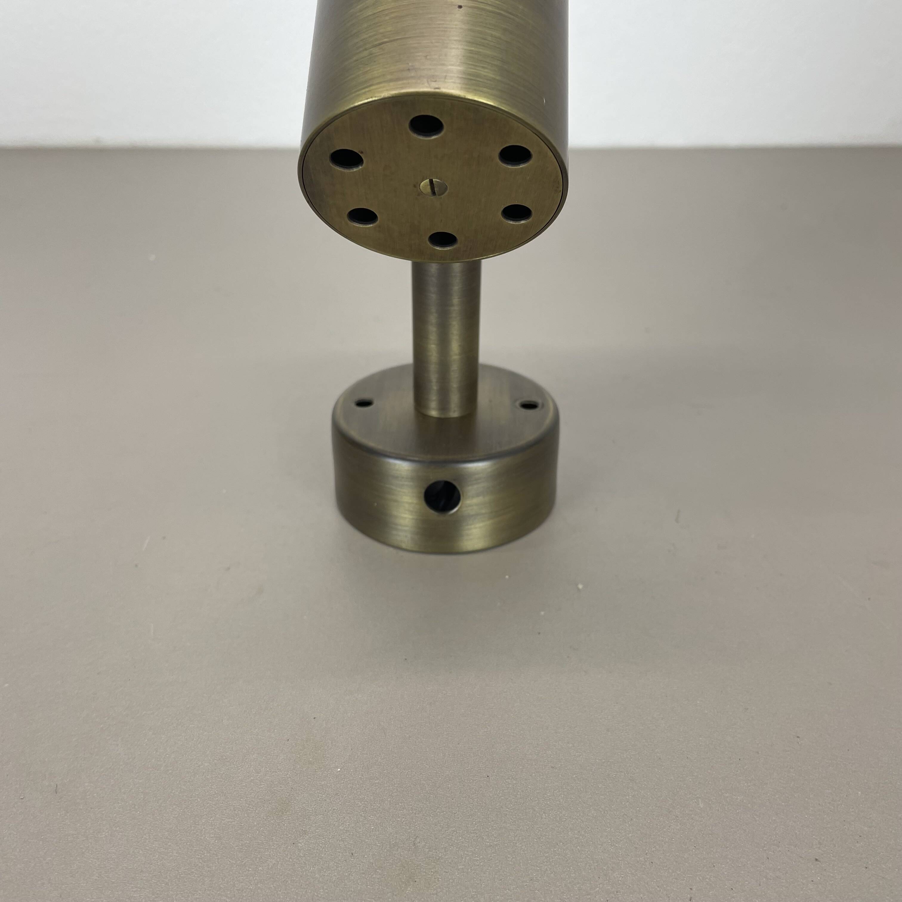 2 of 4 minimalist solid Brass "tube" SPOT Ceiling wall Lights, Italy 1970s